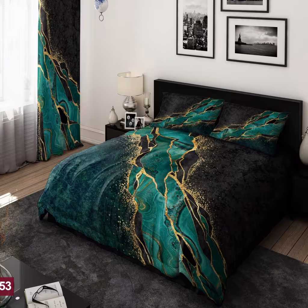 سرویس روتختی دو نفره 6تیکه طرحهای سه بعدی چاپی جذاب ارسال رایگان 