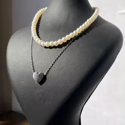 گردنبند دولاین مروارید