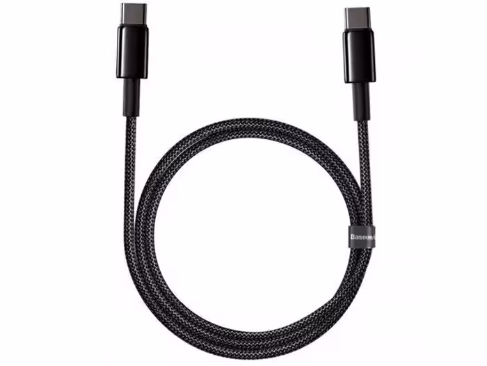 کابل دوسر تایپ سی سوپر فست شارژ 100 وات 2 متری بیسوس BASEUS Tungsten Gold Fast charging 100W CATWJ-A01