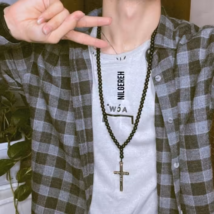 گردنبند اونیکس مردانه و زنانه طرح صلیب گردنبند صلیب گردنبند خفن گردنبند طرح صلیب 