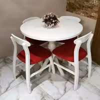 میز کمجا مدل گرد با پایه گلدانی