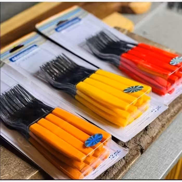 چنگال 12 عددی میوه خوری دسته رنگی آرمانتینا | amazonchi