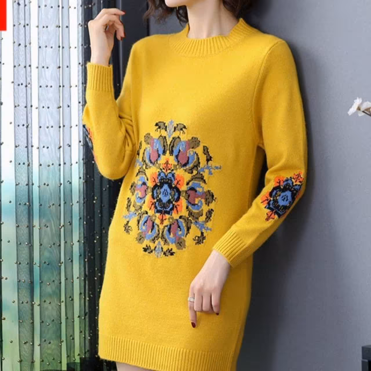 تونیک بافت وارداتی طرح سنتی جنس درجه یک شیک ارسال رایگان