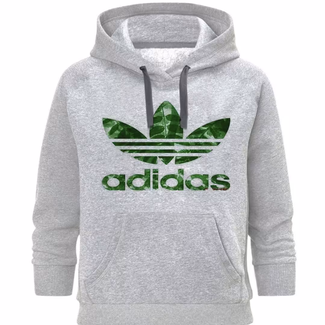 هودی اسپرت مردانه طرح  آدیداس کلاه دار  زمستانی رنگ سفید داخل کرک کد NOC-60