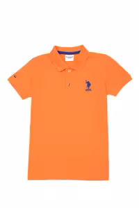 تی شرت یقه پولو نارنجی پسرانه و بچگانه اورجینال U.S. Polo Assn.