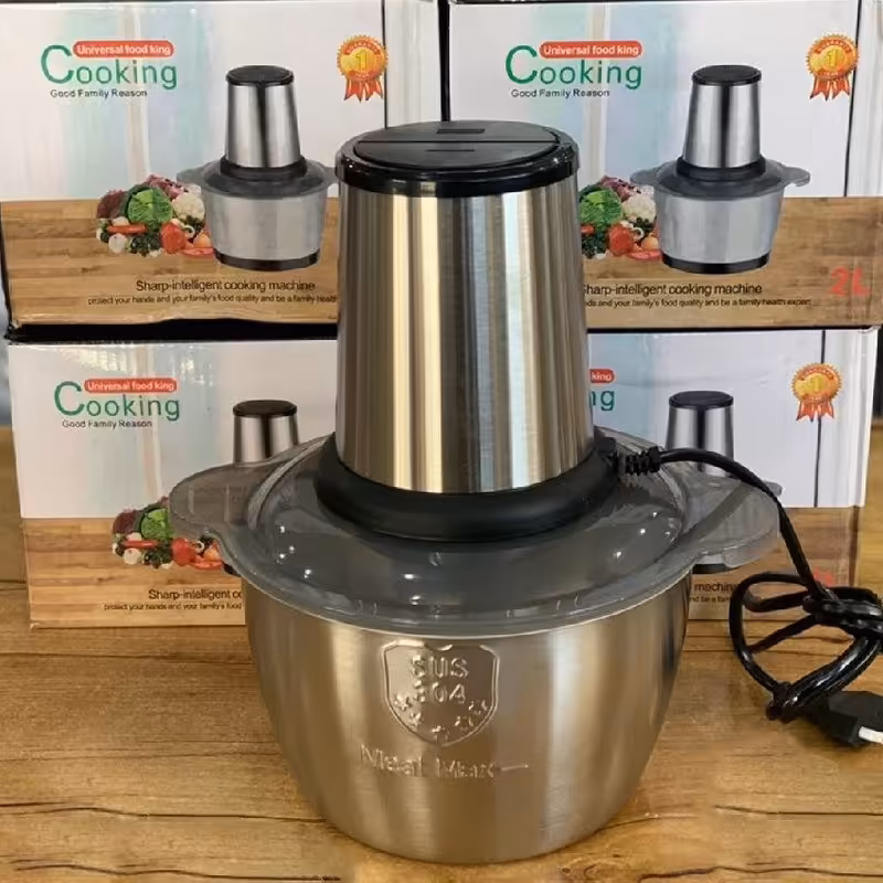        خردکن کوکینگ2 لیتری850 وات بدنه استیل (غذا ساز)خردکن سبزی خرد کن غذاساز