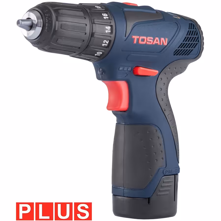 دریل پیچ گوشتی دو دور شارژی 12 ولتی توسن پلاس مدل 9012SC