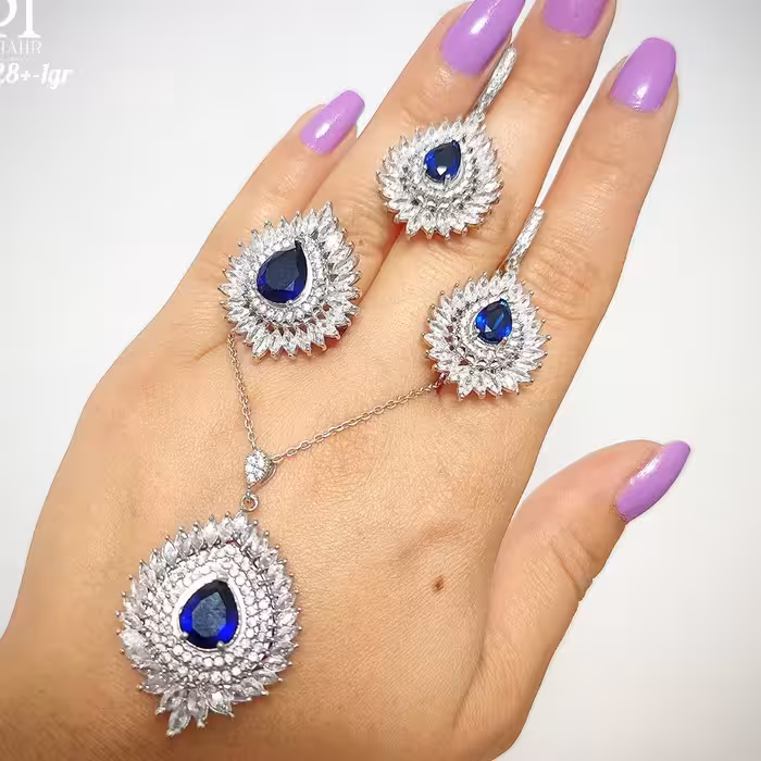 نیمست نقره جواهری