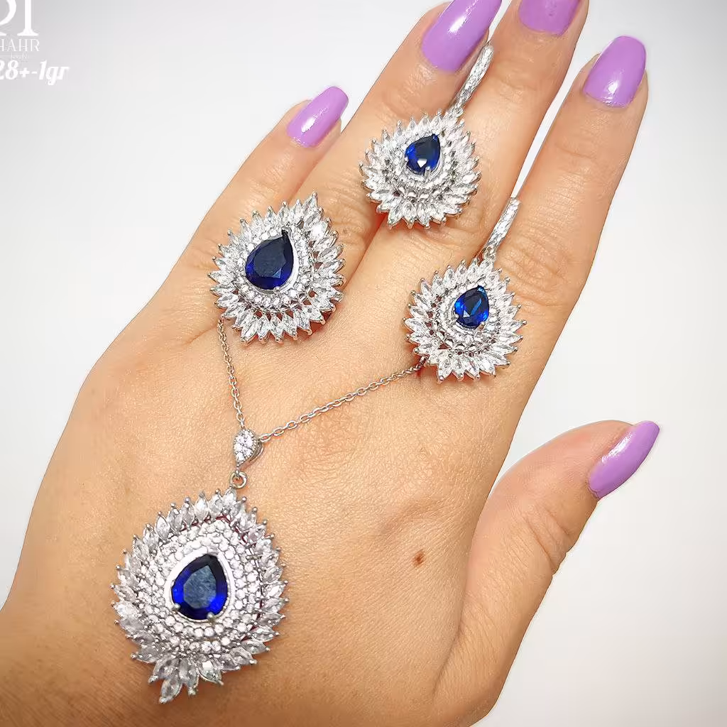 نیمست نقره جواهری