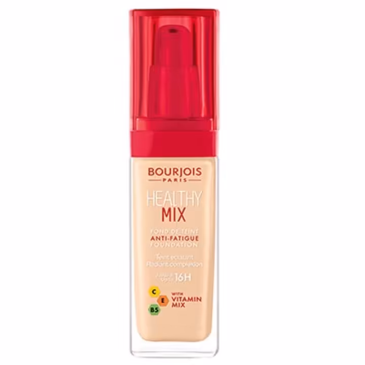 کرمپودر میوه ای هلثی میکس بورژواBourjois Healthy Mix Foundation  کرم پودر بورژوآ هیلتی میکس کرم گریم کرم پودر گیاهی