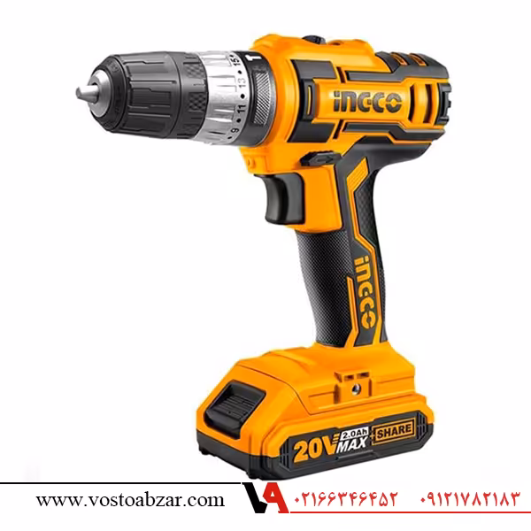 دریل پیچ گوشتی شارژی 20 ولت چکشی اینکو مدل CIDLI200215