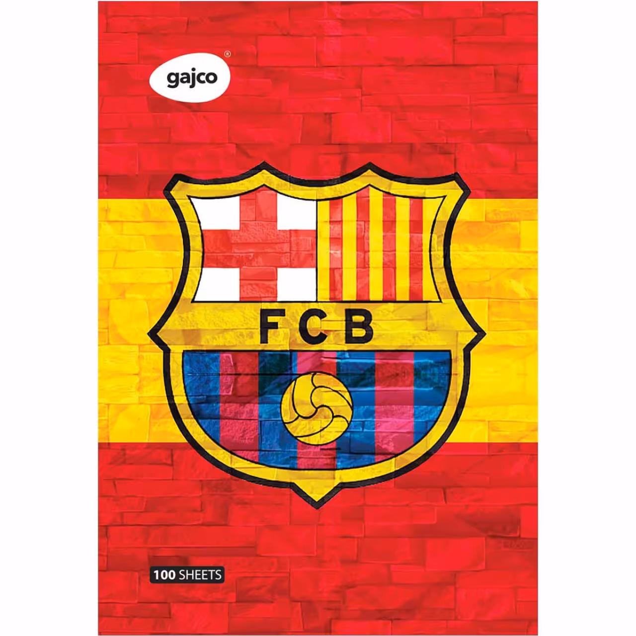 دفتر 100 برگ گاجکو طرح لوگو بارسلونا با رایحه شکلات