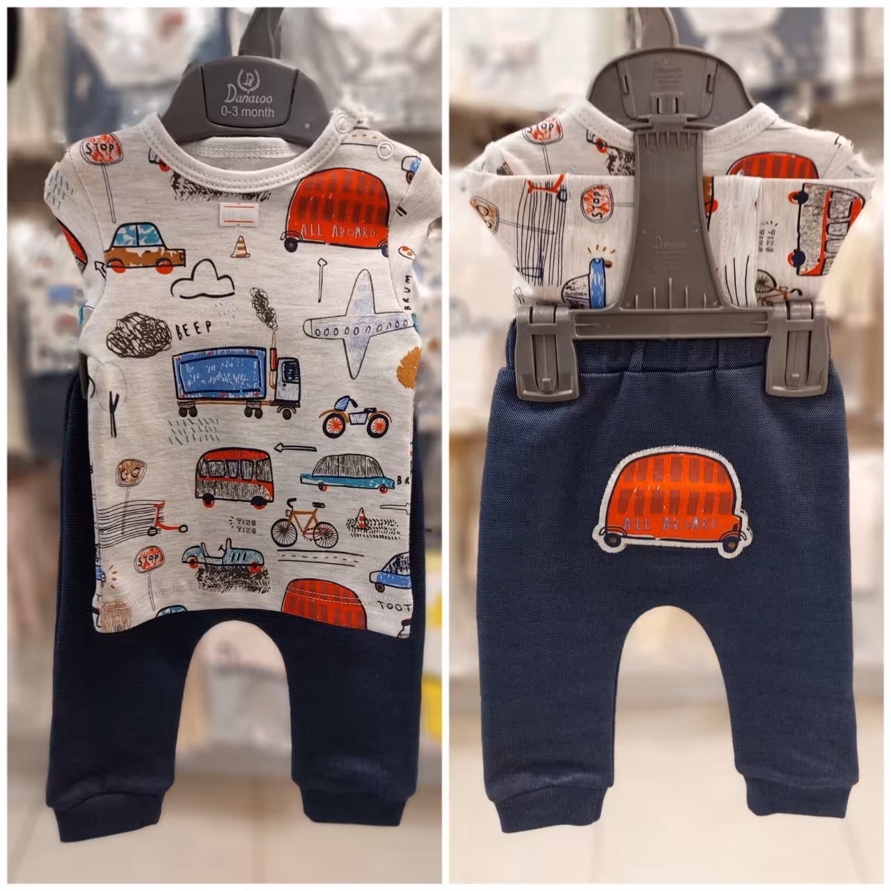 سیسمونی بلوز و شلوار دانالوdanaloo  ست نوزادی لباس نوزادی