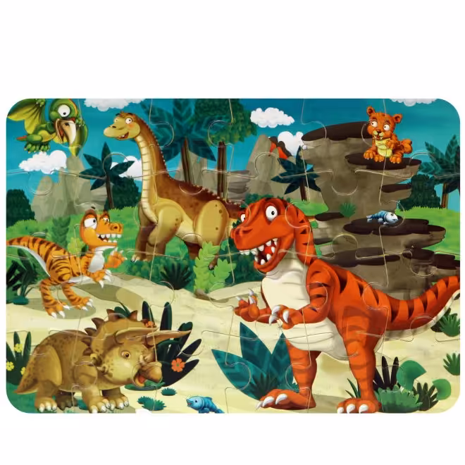 پازل 24 تکه طرح دایناسور پیرامون