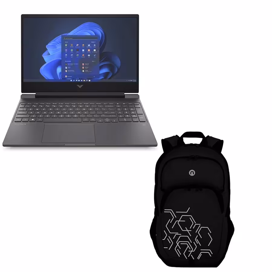 باندل لپ تاپ گیمینگ 15.6 اینچی اچ پی مدل Victus Gaming 15-fa0033dx/i5/12450H/8GB/512GB SSD/RTX3050/Win11 به همراه کیف لپ تاپ 15.6 اینچ نیلپر توریستر مدل بوکان