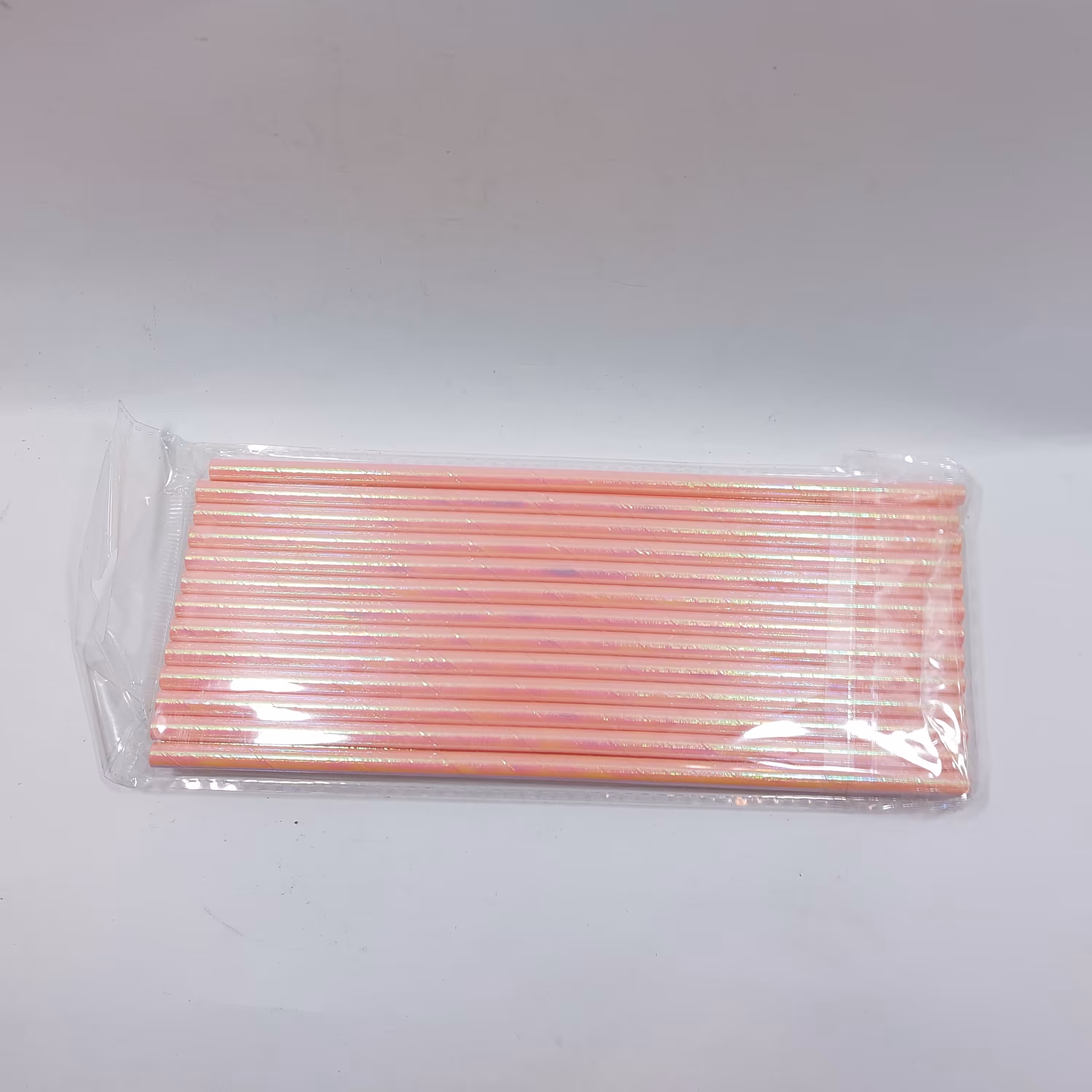 نی کاغذی صورتی روشن پاپسیکل