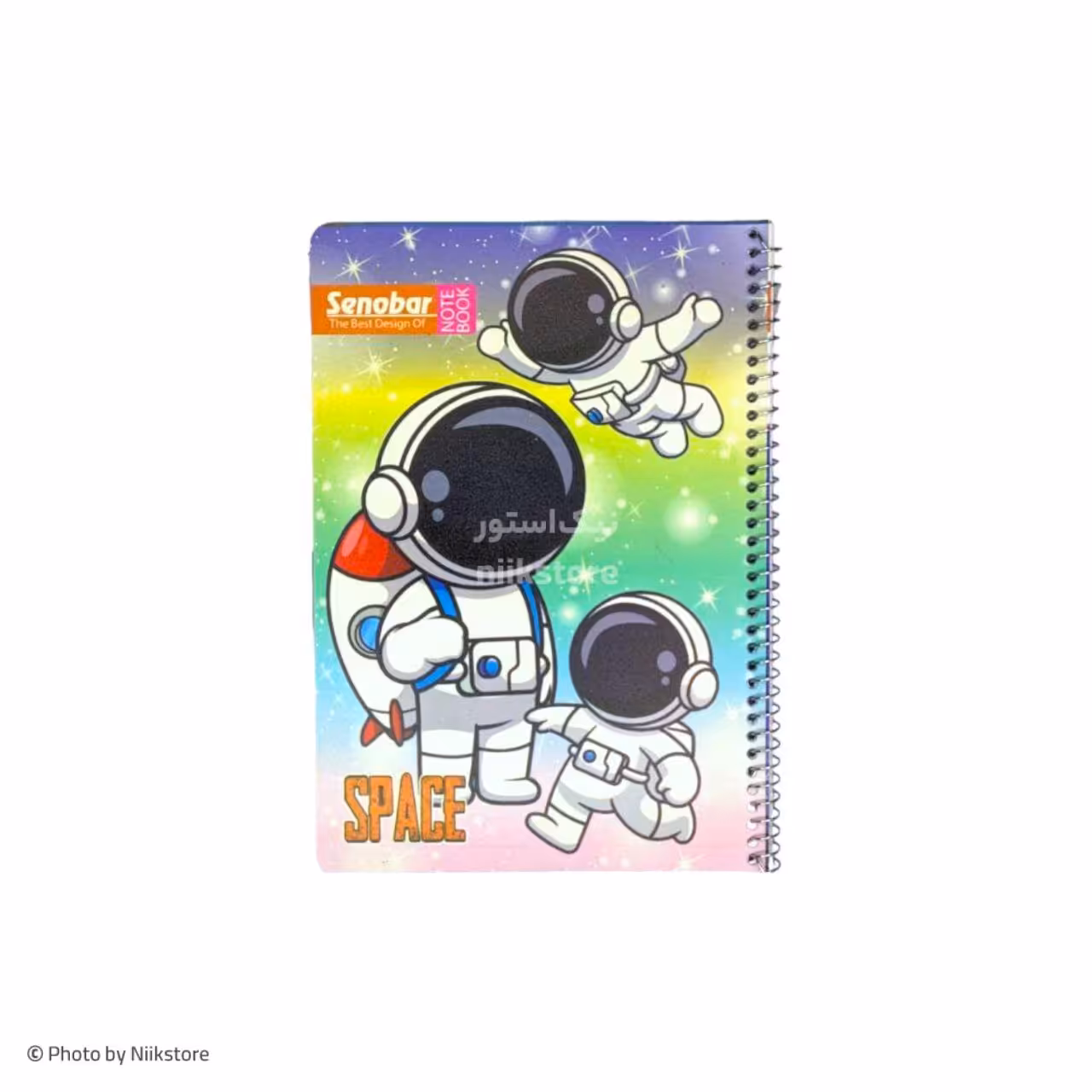 دفتر فنری 80برگ طلقی فانتزی صنوبرقیمت نقدیsenobar 80sheets fantasy notebook