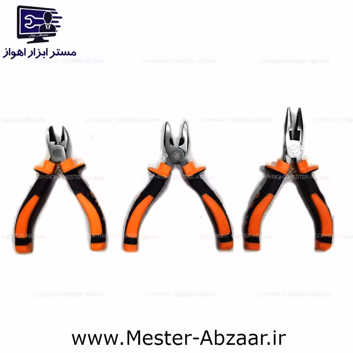مجموعه 3 تکه انبر دست سیم چین دم باریک 4.5 اینچ مخابراتی اردرلی ORDERLY 3PC