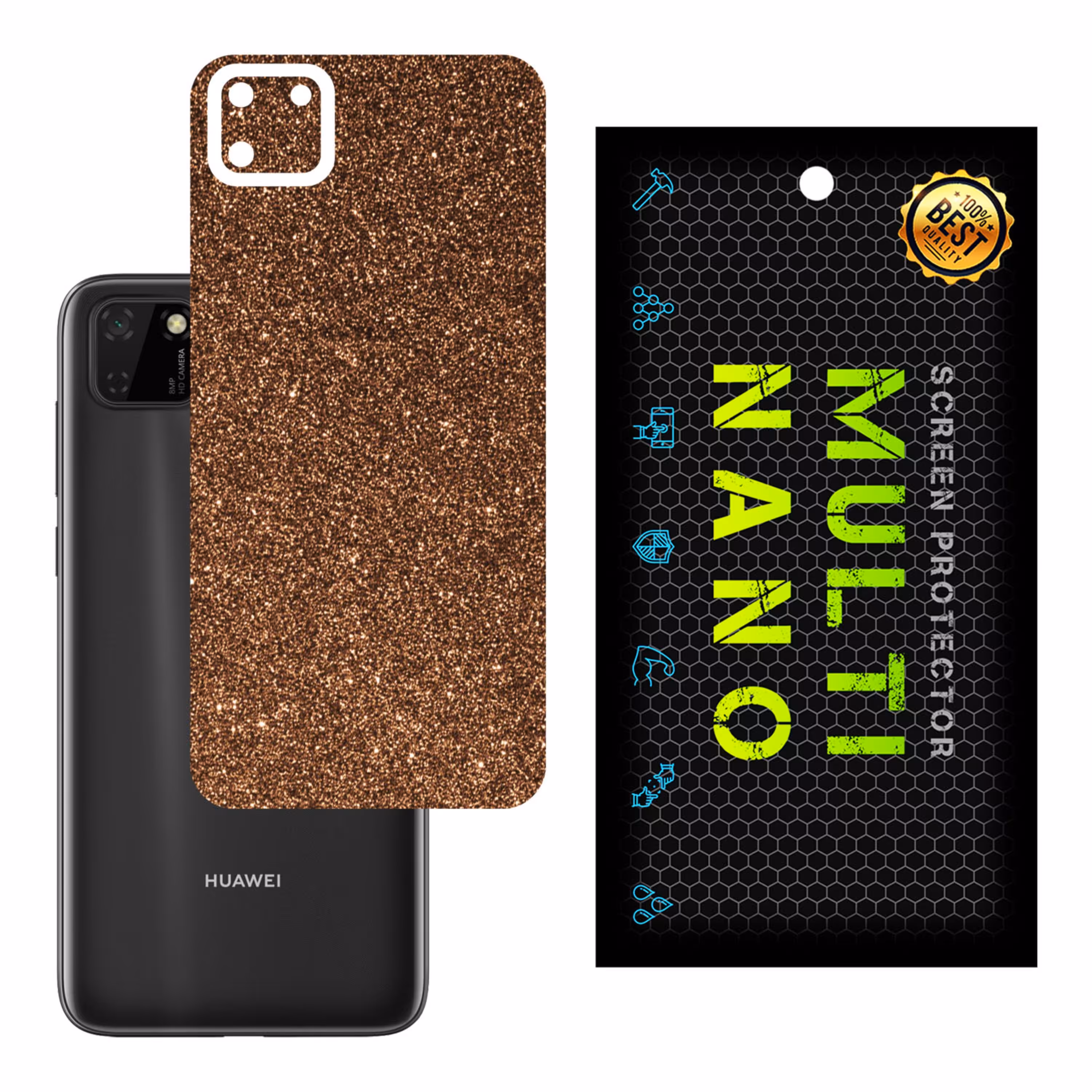 برچسب پوششی MultiNano مدل X-G1F-Bronze برای پشت موبایل هوآوی Y5P