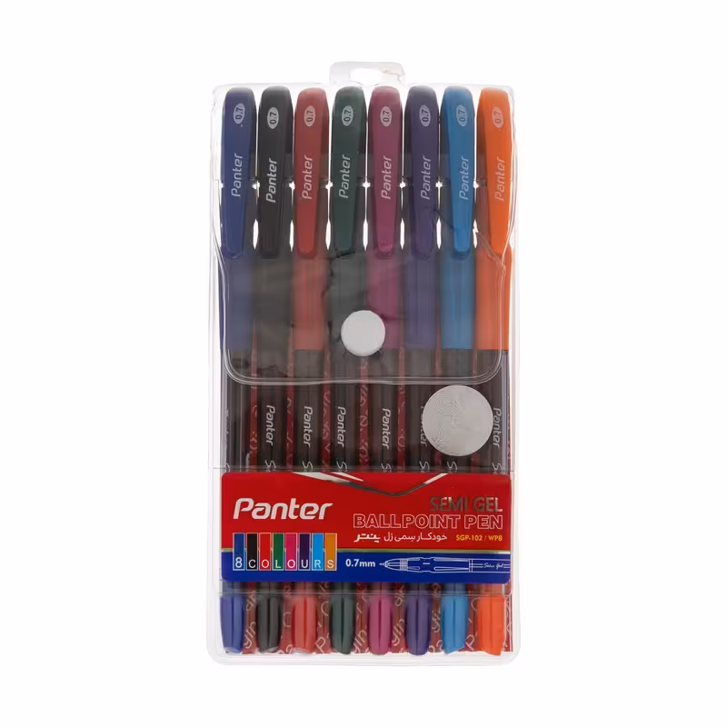 خودکار پنتر سمی ژل بسته 8 عددی