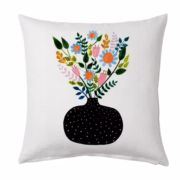 کاور کوسن کراس‌ماه طرح گلدان سایز 40 در 40 سانتی کد c2092