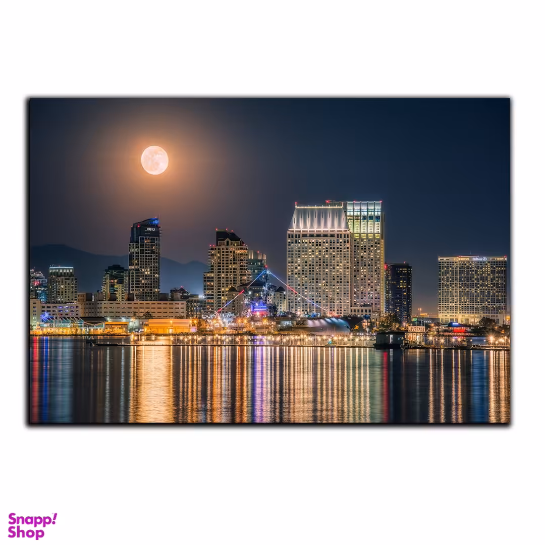 تابلو شاسی بکلیت طرح منظره شهر و مهتاب مدل SH-341