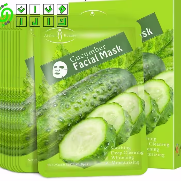 ماسک ورقه ای صورت عصاره خیار برند آیچون بیوتی | amazonchi