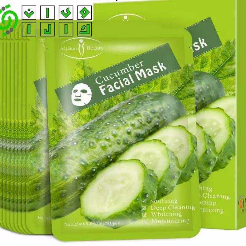 ماسک ورقه ای صورت عصاره خیار برند آیچون بیوتی | amazonchi