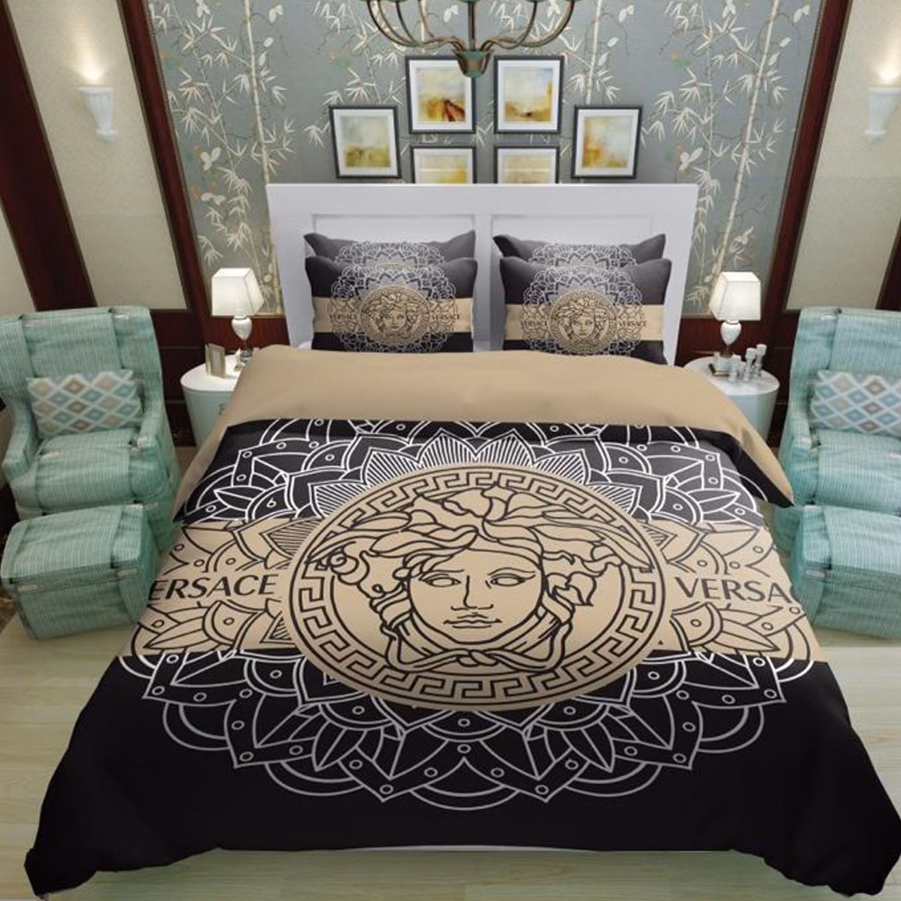 سرویس روتختی 1 نفره تنسل چاپی برندترک لند (Turk Land)  کد rs 1021