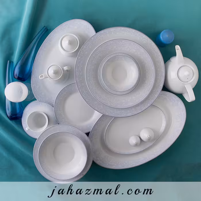سرویس چینی زرین طرح سافایر 81 پارچه