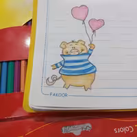 دفتر طراحی شده  برای کودک لبندتان در اندازه های مختلف