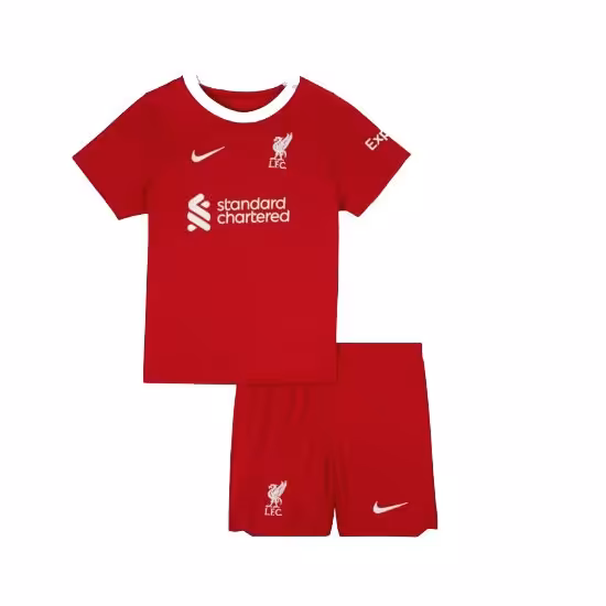 کیت اول بچه گانه لیورپول 2024 ست پیراهن و شورت با لوگوی دوختی و تایلندی