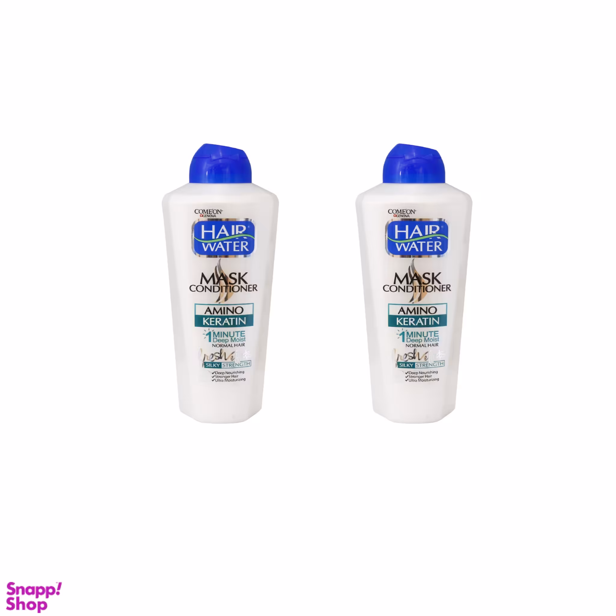 ماسک موی کامان (Comeon) مدل Hair Water مناسب موهای معمولی حاوی کراتین 400 میلیلیتر مجموعه 2 عددی