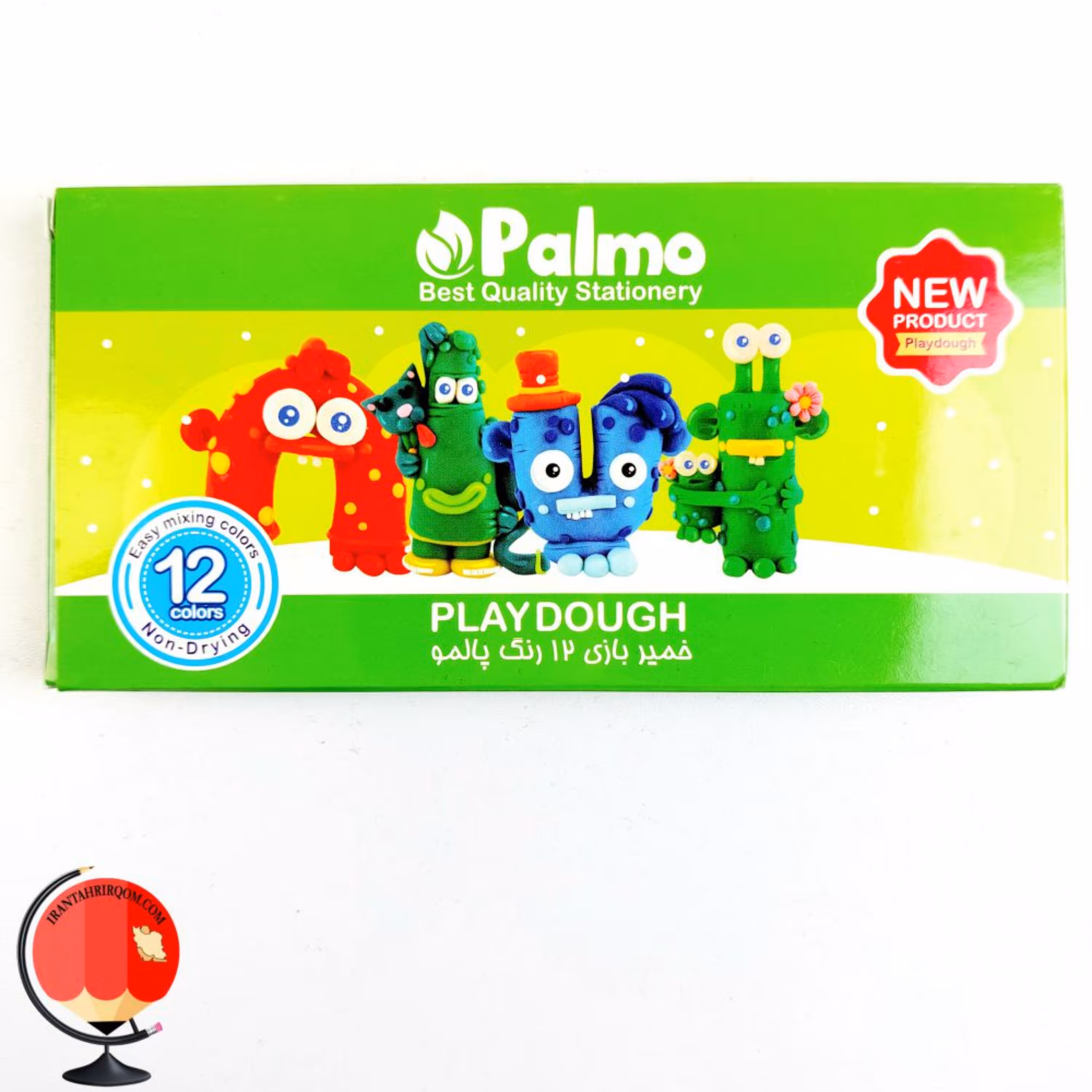 خمیر بازی 12 رنگ مقوا پالمو palmo رنگ سبز کد 1866