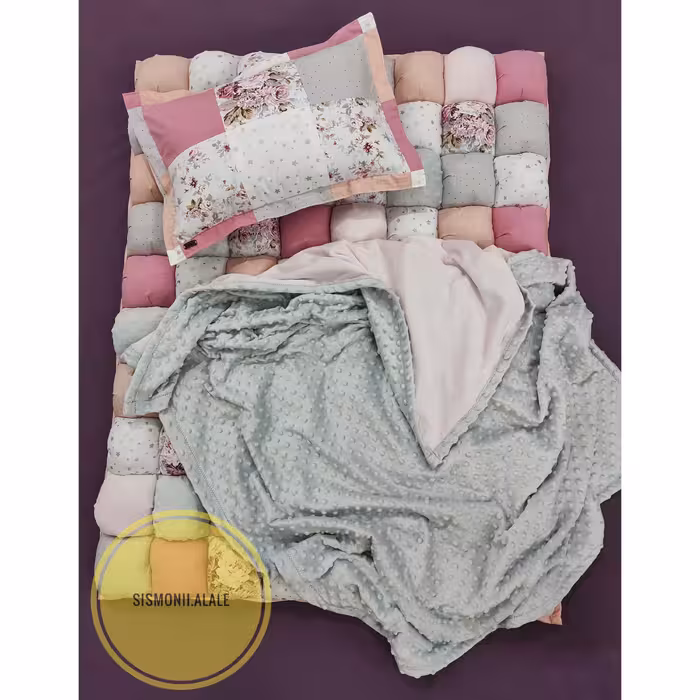 ست تشک چهل تیکه و روانداز و بالشت نوزادی