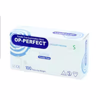دستکش لاتکس بدون پودر سایز S اسمال 100عددی برند اُپی پرفکت OP-PERFECT