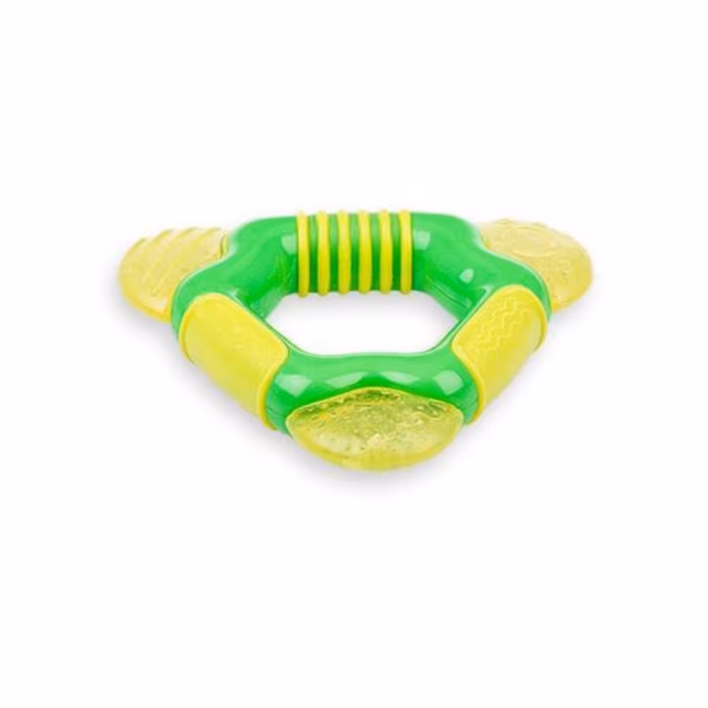 دندانگیر مثلثی 3  ماه نابی NUBY مدل Icy Bite زرد