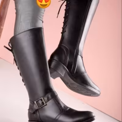 بوت بغل زیپ پشت بندی - کد 3003