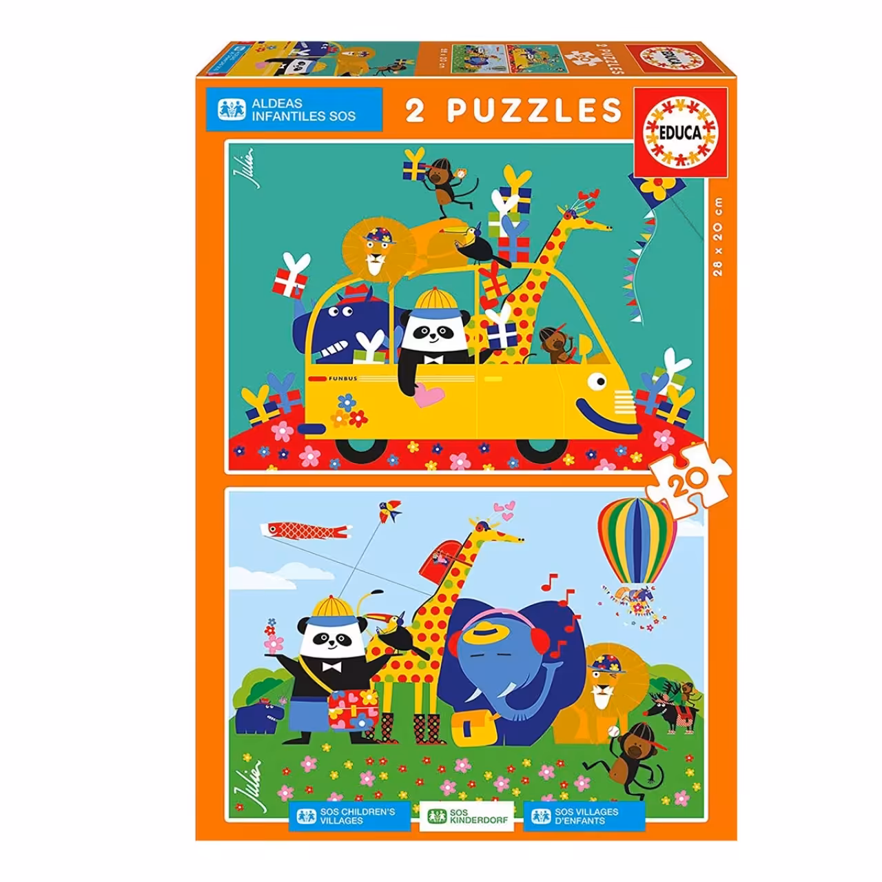 پازل 20 تکه ادوکا طرح حیوانات کد 17725