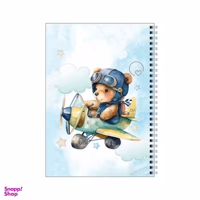 دفتر مشق 100 برگ بامبیلیپ طرح خرس خلبان کد 8067291