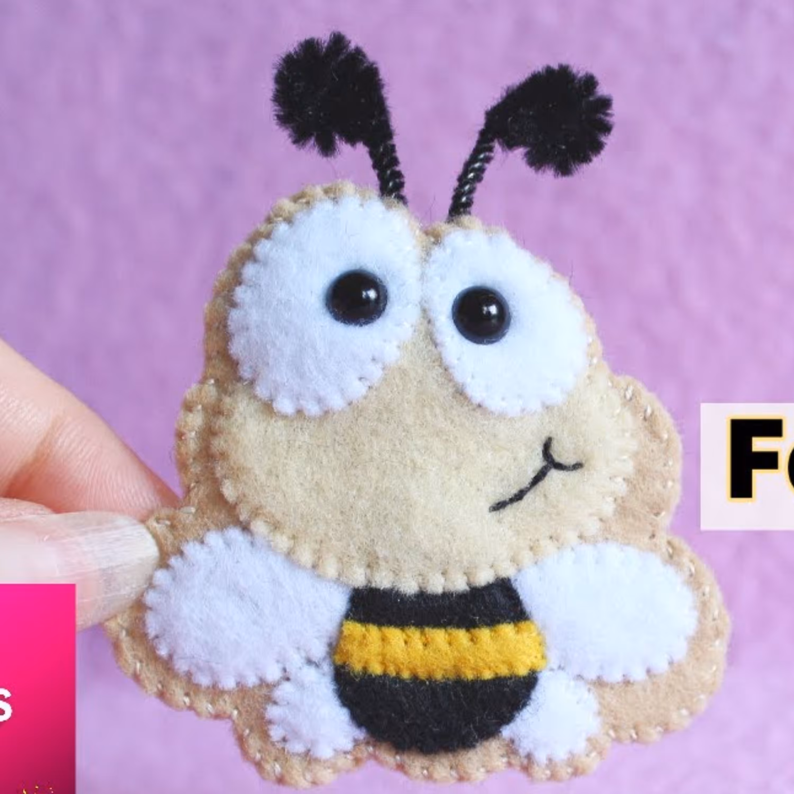 مگنت یخچالی نمدی (طرح زنبور)