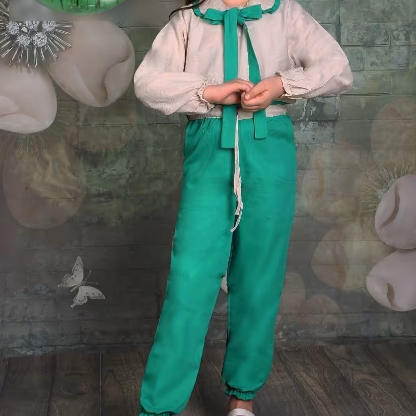 شومیز وشلوار دخترانه سایز45تا60