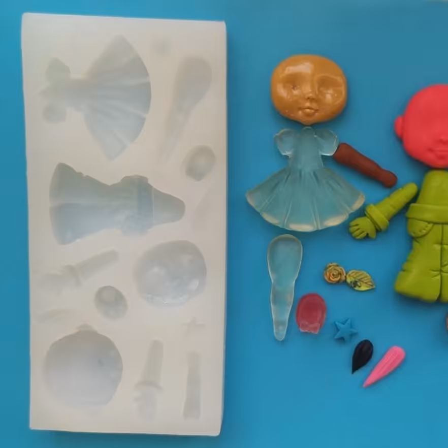 قالب سیلیکونی دختر و پسر سایز متوسط