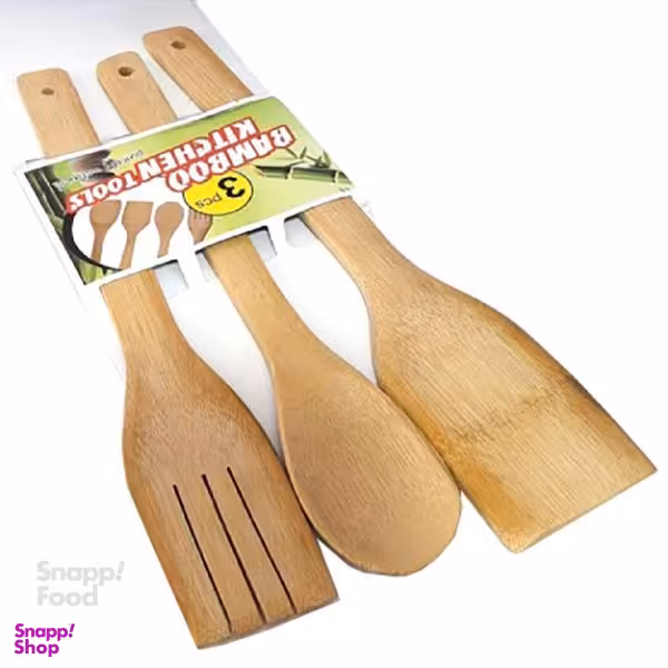 ست کفگیر و ملاقه 3 پارچه مدل bamboo