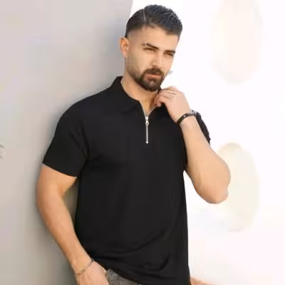 تیشرت مردانه مشکی کد 2864