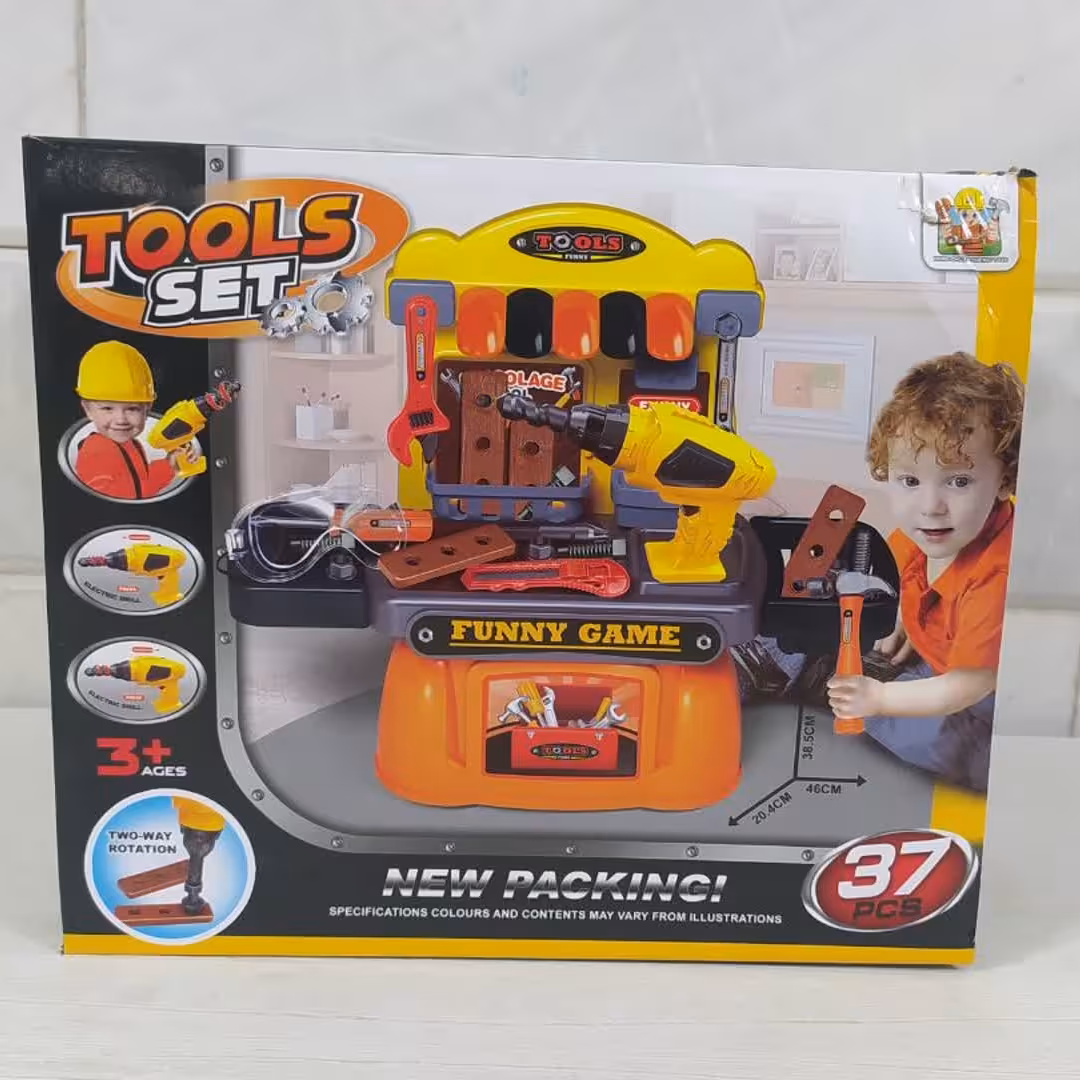اسباب بازی خارجی ست ابزار  37 قطعه بزرگ با ارسال رایگان 