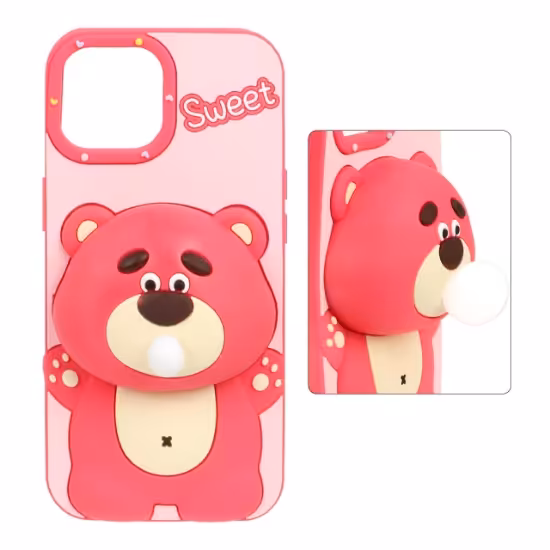 قاب گوشی سیلیکونی برجسته آدامس بادکنکی برای iPhone 15 /14 /13 - کد 4