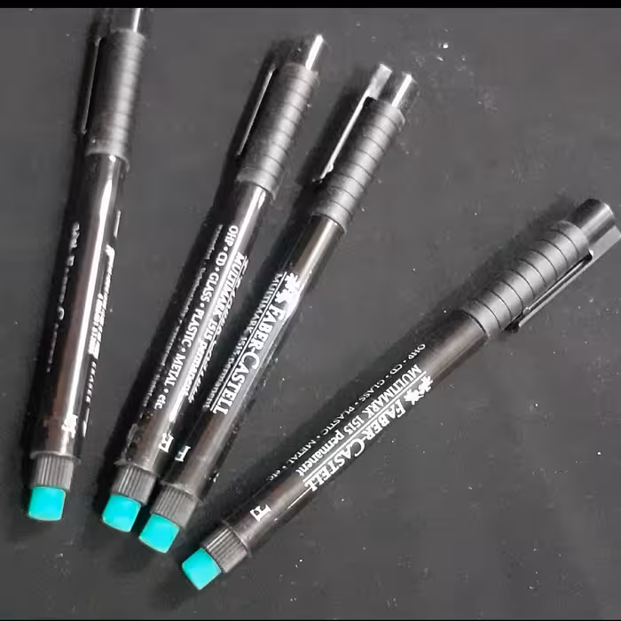 ماژیک چند منظوره فابر کاستل  رنگ مشکی  نوع نوک  گرد 