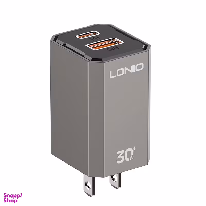 شارژر دیواری الدینیو مدل A2527C رنگ طوسی