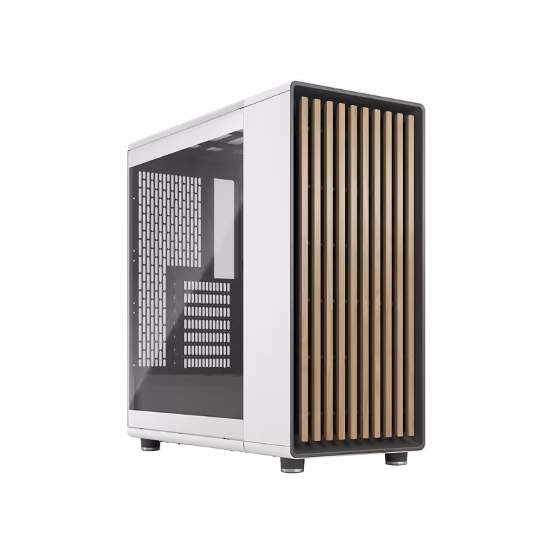 کیس فراکتال دیزاین مدل North - Chalk White TG Clear - فروشگاه کارما آی‌تی